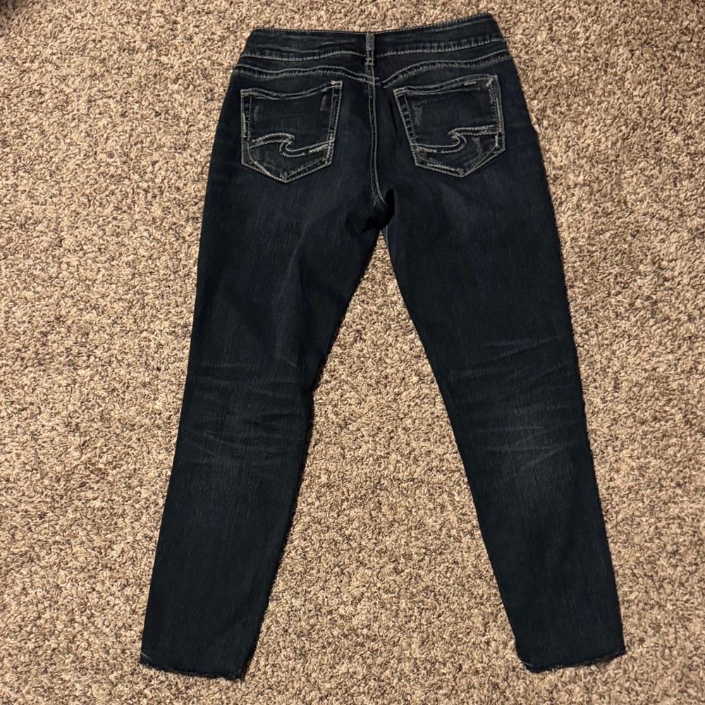 Silver Jeans Women's Black Skinny Jeans - Picture 7 of 8